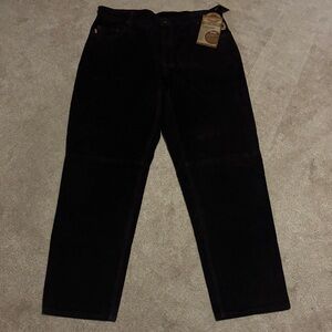 Men's Brown with a Bordeaux undertone Washable Suede Pants Size 36